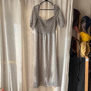 All in Favor Black and White Midi Dress